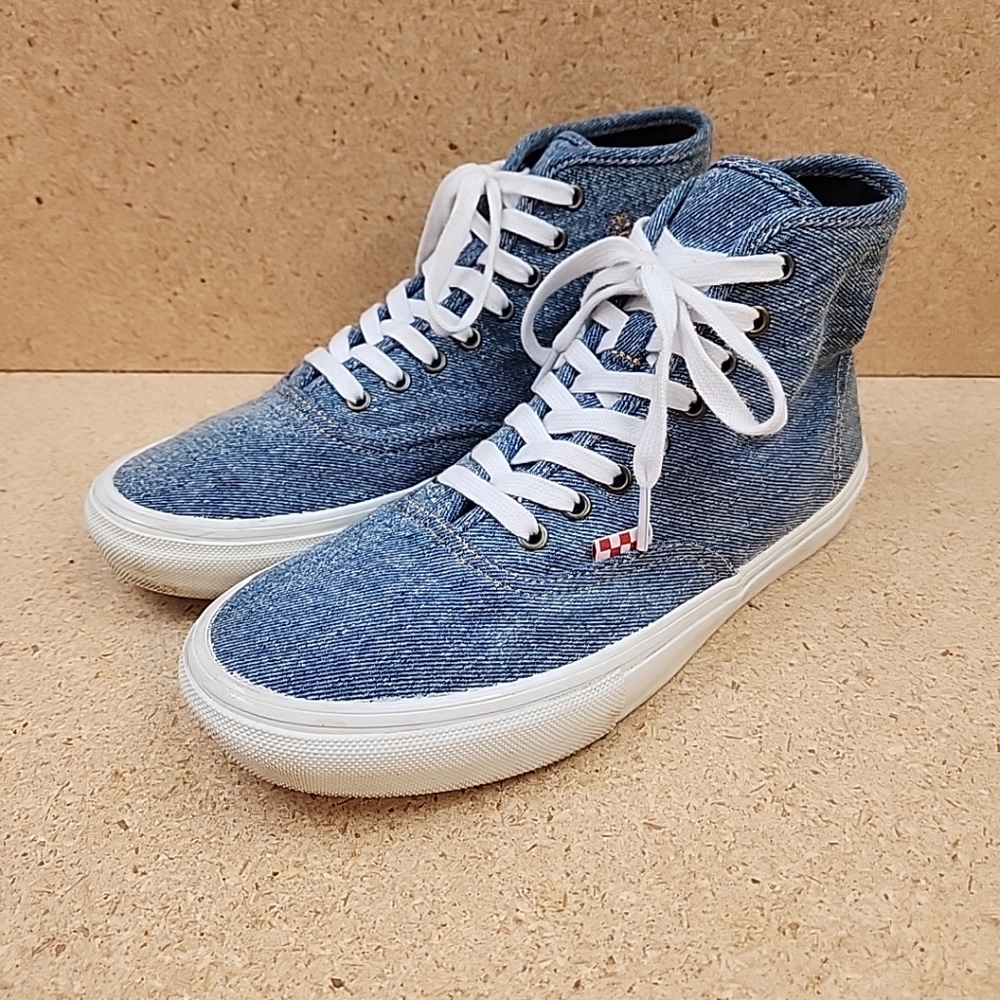 Vans Skate Authentic High x Hockey x Andrew Allen SZ 9 US MENS Blue Denim
